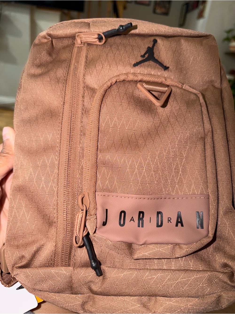 Jordan Men's Tan/Brown Compact Backpack with Jumpman Logo
